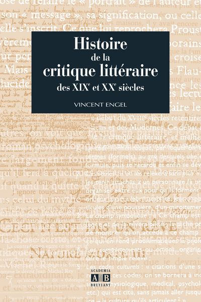 Produktbild: Histoire De La Critique Litteraire des Xix Et Xxe Siecles
