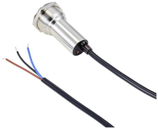 Produktbild: TRU COMPONENTS TC-10091088 ONPOW91-25E10BYSSNR12-24VDC Ber&uuml;hrungsloser Schalter 12 V, 24 V 300 mA 1 x Aus/(Ein) tastend Rot 1 St.