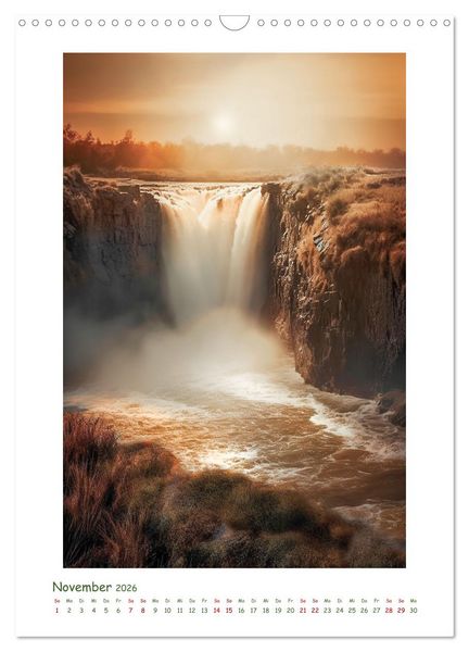 Produktbild: Malerische Wasserf&auml;lle (Wandkalender 2026 DIN A3 hoch), CALVENDO Monatskalender