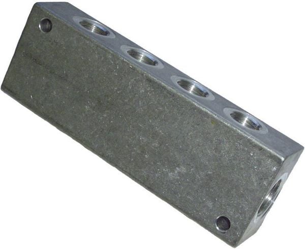 Produktbild: ICH Verteilerblock, beidseitig 61412 10 bar (max)