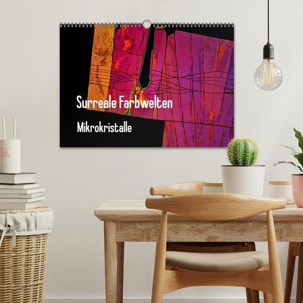 Produktbild: Surreale Farbwelten - Mikrokristalle (Wandkalender 2026 DIN A3 quer), CALVENDO Monatskalender