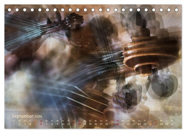 Produktbild: Was die Geige uns erz&auml;hlt (Tischkalender 2026 DIN A5 quer), CALVENDO Monatskalender