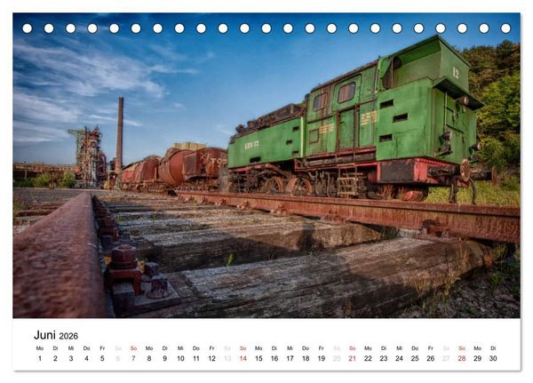 Produktbild: Auf eisernen Wegen - Faszination Bahn (Tischkalender 2026 DIN A5 quer), CALVENDO Monatskalender