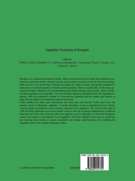 Produktbild: Vegetation Dynamics of Mongolia