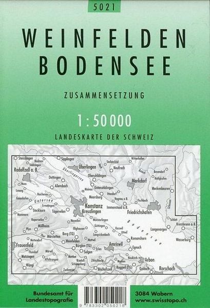 Produktbild: Swisstopo 1 : 50 000 Weinfelden - Bodensee
