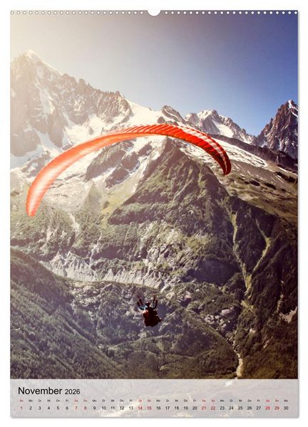 Produktbild: Paragliding - einfach Spa&szlig; (hochwertiger Premium Wandkalender 2026 DIN A2 hoch), Kunstdruck in Hochglanz