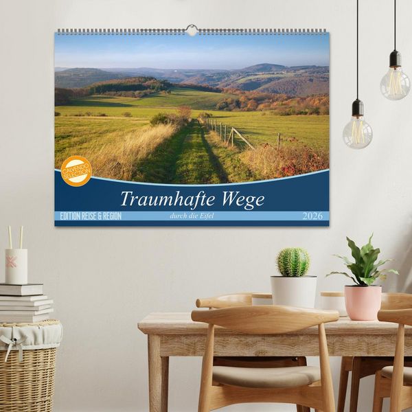 Produktbild: Traumhafte Wege durch die Eifel (Wandkalender 2026 DIN A2 quer), CALVENDO Monatskalender