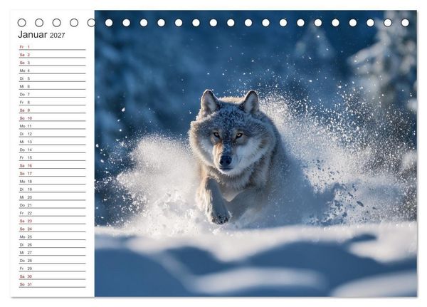 Produktbild: Die Seele der Wildnis (Tischkalender 2027 DIN A5 quer), CALVENDO Monatskalender