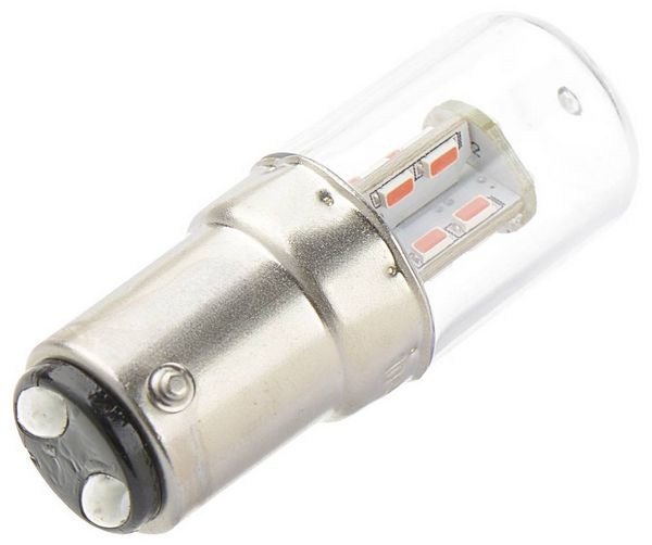 Produktbild: TRU COMPONENTS TC-13776156 LED-Signalleuchte Rot BA15d 12 V/DC, 24 V/DC 200lm