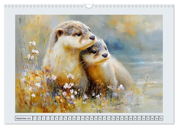Produktbild: Otter. Verspielte Abenteurer am Wasser (Wandkalender 2027 DIN A3 quer), CALVENDO Monatskalender