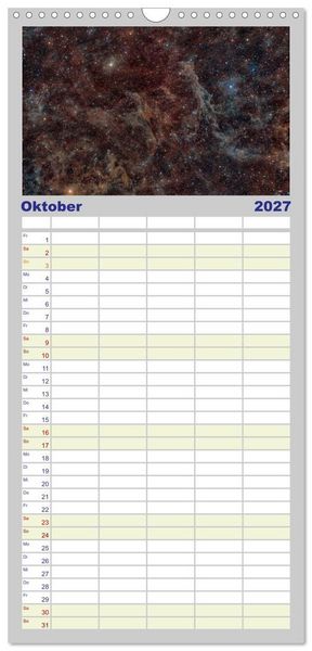 Produktbild: Familienplaner 2027 - Deepsky 2027 mit 5 Spalten (Wandkalender, 21 x 45 cm) CALVENDO