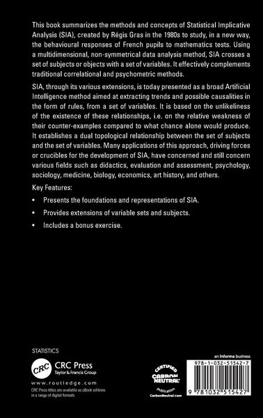 Produktbild: The Theory of Statistical Implicative Analysis