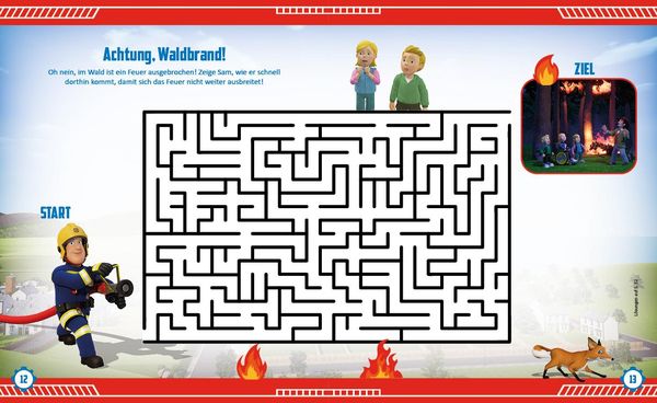 Produktbild: Feuerwehrmann Sam: 500 Sticker - Stickern - R&auml;tseln - Ausmalen