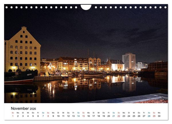 Produktbild: Das alte Danzig - Ein Stadtbummel am Abend (Wandkalender 2026 DIN A4 quer), CALVENDO Monatskalender