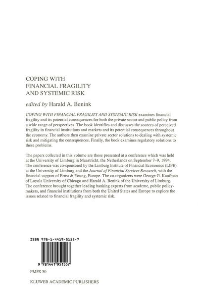 Produktbild: Coping with Financial Fragility and Systemic Risk