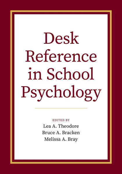 Produktbild: Desk Reference in School Psychology