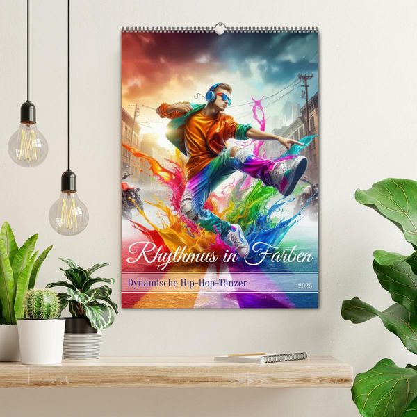 Produktbild: Rhythmus in Farben - Dynamische Hip-Hop-T&auml;nzer (Wandkalender 2026 DIN A2 hoch), CALVENDO Monatskalender
