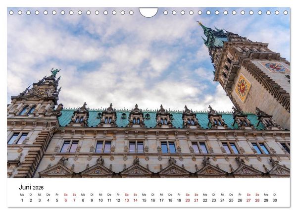 Produktbild: Die farbige Hafenstadt Hamburg (Wandkalender 2026 DIN A4 quer), CALVENDO Monatskalender