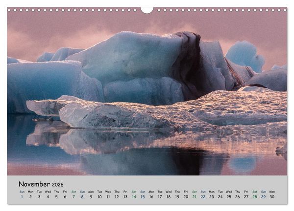 Produktbild: Natural scenery of Iceland (Wall Calendar 2026 DIN A3 landscape), CALVENDO 12 Month Wall Calendar