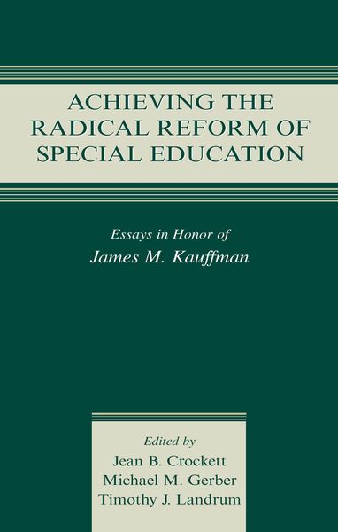 Produktbild: Achieving the Radical Reform of Special Education