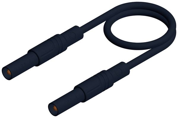 Hirschmann Test & Measurement MLS GG 50/2,5 sw Sicherheits-Messleitung Lamellenstecker 4 mm Lamellenstecker 4 mm 0.50 m Schwarz 1 St.