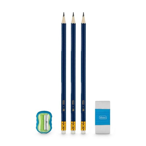 Produktbild: Idena Bleistift Set 5 Teile mit Anspitzer und Radierer