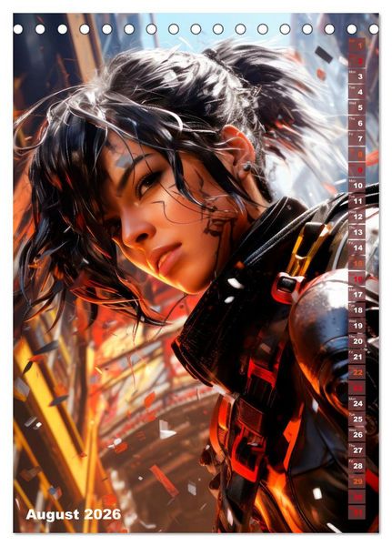 Produktbild: ROCK LADIES Cyber, goth, punk and more (Desk Calendar 2026 DIN A5 portrait), CALVENDO 12 Month DeskCalendar
