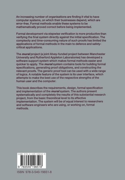 Produktbild: Mural: A Formal Development Support System