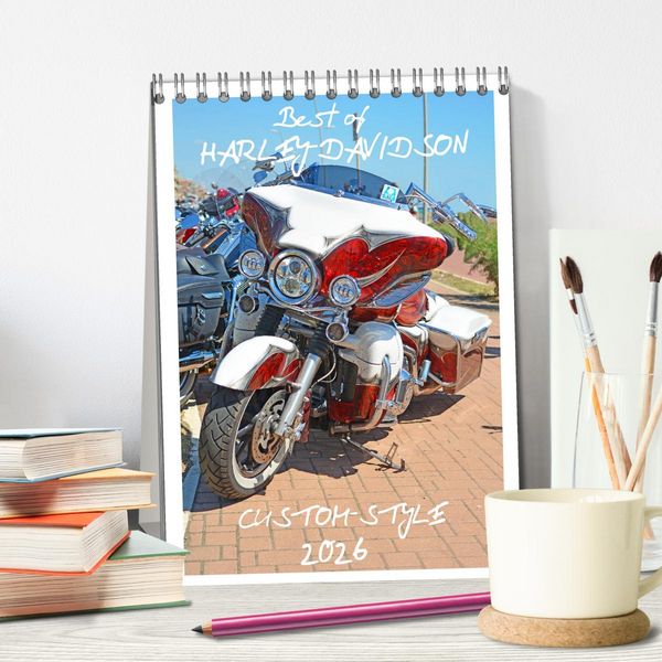 Produktbild: Best of Harley-Davidson Custom-Style 2026 (Tischkalender 2026 DIN A5 hoch), CALVENDO Monatskalender