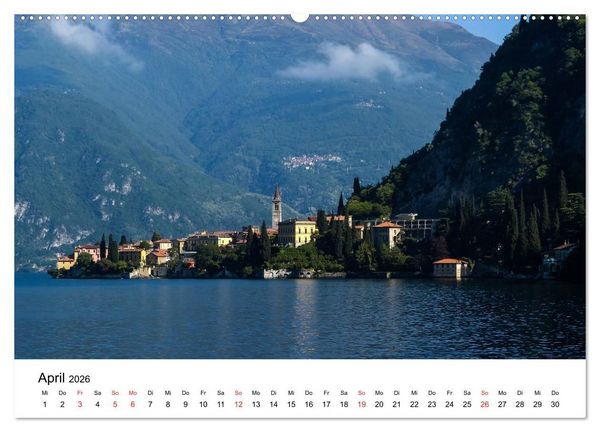 Produktbild: Impressionen vom Comer See (hochwertiger Premium Wandkalender 2026 DIN A2 quer), Kunstdruck in Hochglanz
