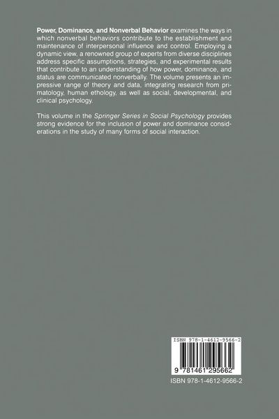 Produktbild: Power, Dominance, and Nonverbal Behavior