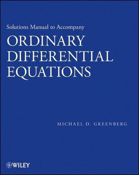 Produktbild: Solutions Manual to accompany Ordinary Differential Equations