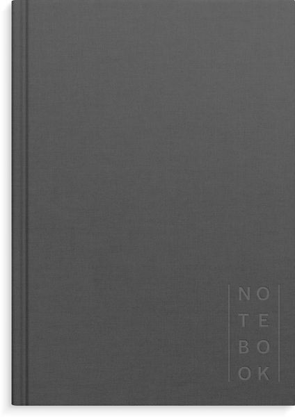 Produktbild: Burde Notizbuch Textil dunkelgrau liniert A5
