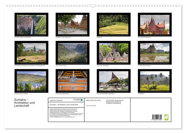 Produktbild: Sumatra &ndash; Architektur und Landschaft (Wandkalender 2026 DIN A2 quer), CALVENDO Monatskalender