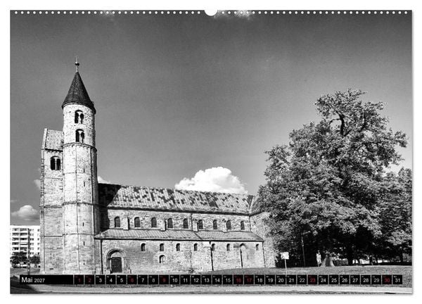Produktbild: Magdeburg in Schwarz - Wei&szlig; (Wandkalender 2027 DIN A2 quer), CALVENDO Monatskalender