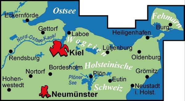 Produktbild: BVA ADFC Regionalkarte Kieler F&ouml;rde Holsteinische Schweiz & Fehmarn 1:75.000