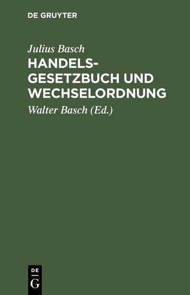 Produktbild: Handelsgesetzbuch und Wechselordnung