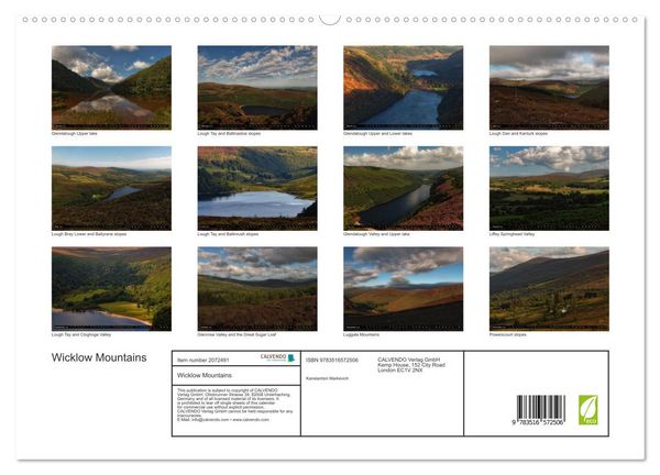 Produktbild: Wicklow Mountains (High Quality Premium Wall Calendar 2026 DIN A2 landscape),CALVENDO 12 Month Wall Calendar