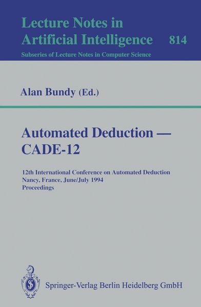 Produktbild: Automated Deduction &mdash; CADE-12