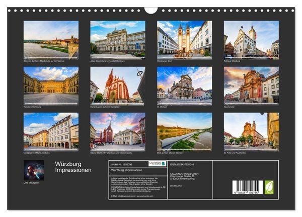 Produktbild: W&uuml;rzburg Impressionen (Wandkalender 2026 DIN A3 quer), CALVENDO Monatskalender