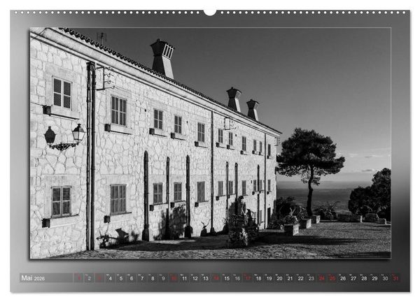 Produktbild: Mallorca Schwarz Wei&szlig; (hochwertiger Premium Wandkalender 2026 DIN A2 quer), Kunstdruck in Hochglanz