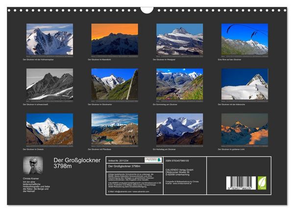 Produktbild: Der Gro&szlig;glockner 3798m (Wandkalender 2026 DIN A3 quer), CALVENDO Monatskalender