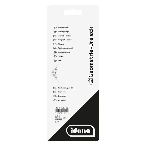 Produktbild: Idena Geodreieck ohne Griff 14cm