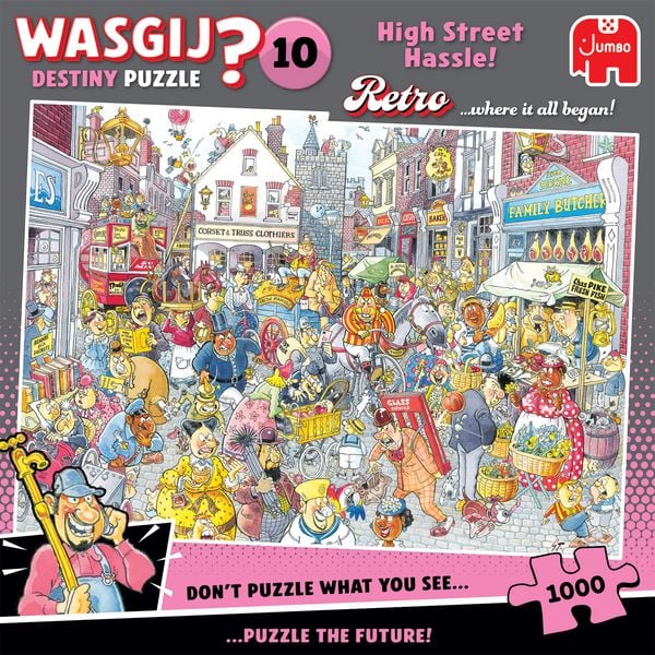 Produktbild: Wasgij Retro Destiny 10 - &Auml;rger auf der Hauptstra&szlig;e - Puzzle 1000 Teile