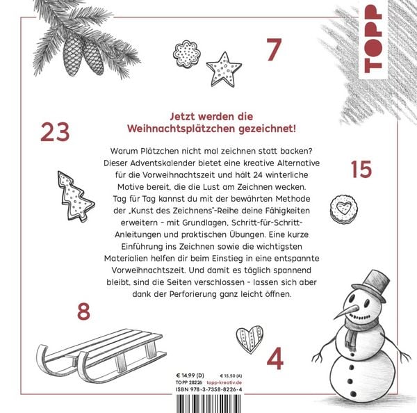 Produktbild: Kunst des Zeichnens Weihnachtszeit - Adventskalender