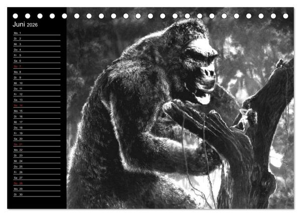 Produktbild: Kultfilme - schwarz-wei&szlig;e Klassiker (Tischkalender 2026 DIN A5 quer), CALVENDO Monatskalender