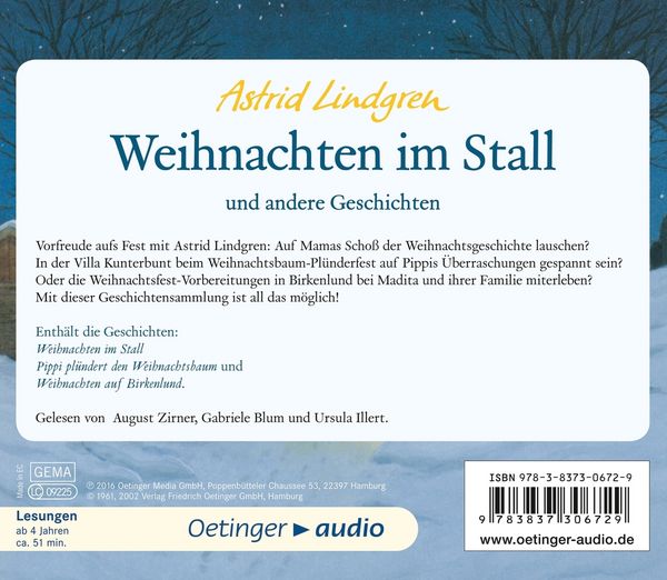 Produktbild: Weihnachten im Stall und andere Geschichten