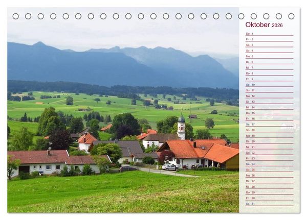 Produktbild: Murnau und das Blaue Land - Aquarelle und Fotografien (Tischkalender 2026 DIN A5 quer), CALVENDO Monatskalender