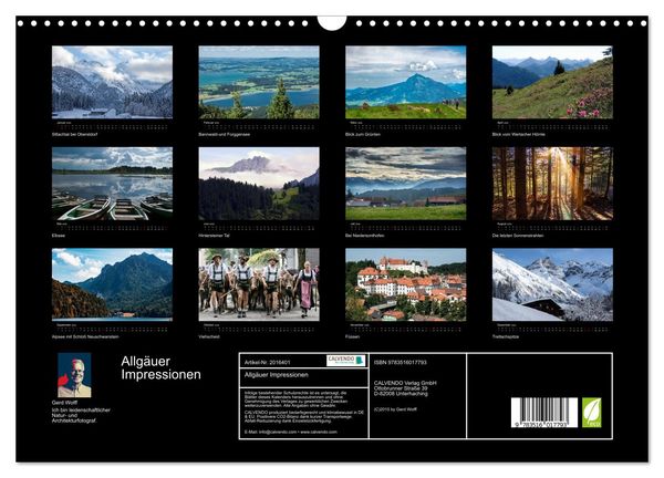 Produktbild: Allg&auml;uer Impressionen (Wandkalender 2026 DIN A3 quer), CALVENDO Monatskalender