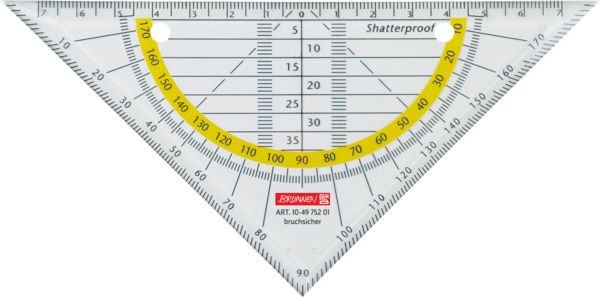 Produktbild: Brunnen Geometrie-Dreieck zum Abheften, bruchsicher | 16 cm, glasklar